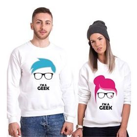 Tshirthane I'm A Geek Sevgili Kombinleri Sweatshirt Kombini