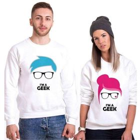 Tshirthane I'm A Geek Sevgili Kombinleri Sweatshirt Kombini