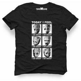 Tshirthane Im Groot To Day Feel Siyah Erkek Tshirt