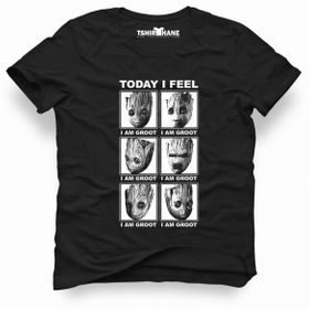 Tshirthane Im Groot To Day Feel Siyah Erkek Tshirt