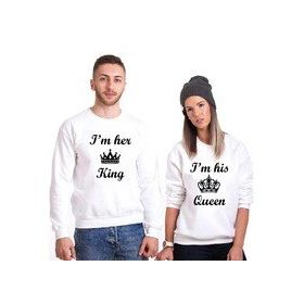 Tshirthane I'm Her King Queen Sevgili Kombinleri Sweatshirt Kombini