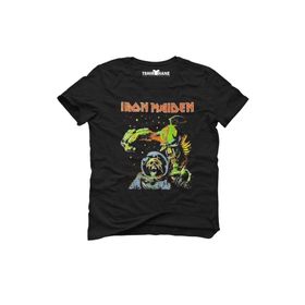 Tshirthane Iron Maiden the Final Frontier Rock Metal Müzik Baskılı Dar Kesim Slim Fit Erkek T-Shirt