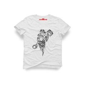 Tshirthane İskelet Piston Beyaz Erkek T-shirt