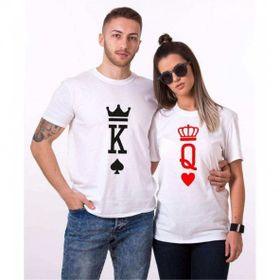 Tshirthane K Q King Queen Sevgili Kombinleri T-shirt Kombini