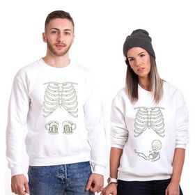 Tshirthane Kaburga İskelet Sevgili Kombinleri Sweatshirt Kombini