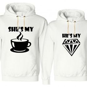 Tshirthane Kahve Elmas 2'li Sevgili Sweatshirt