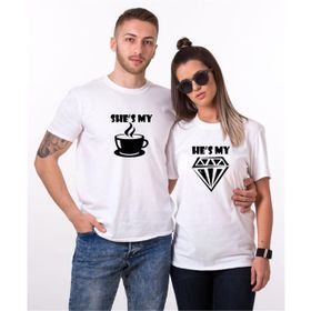 Tshirthane Kahve Elmas Sevgili Kombinleri T-shirt Kombini