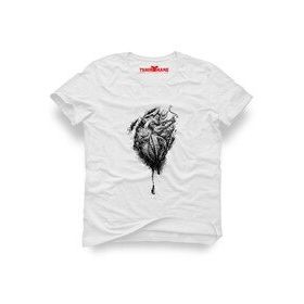 Tshirthane Kalbim Motorla Carpiyor Beyaz Erkek T-shirt