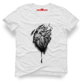Tshirthane Kalbim Motorla Carpiyor Beyaz Erkek T-shirt