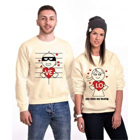 Tshirthane Kalbimin Hırsızı 2'li Sevgili Sweatshirt