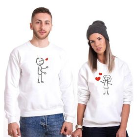 Tshirthane Kalp Hokkabaz Sevgili Kombinleri Sweatshirt Kombini