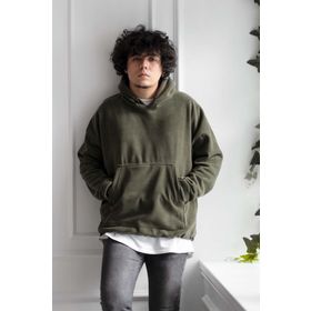 Tshirthane Kapşonlu Oversize Polar Erkek Kapüşonlu Sweatshirt
