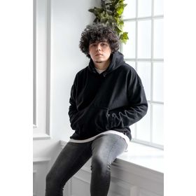 Tshirthane Kapşonlu Oversize Polar Erkek Kapüşonlu Sweatshirt