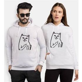 Tshirthane Kedi Kız Erkek 2'li Sevgili Sweatshirt