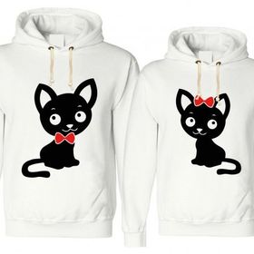 Tshirthane Kedi Sevgili Kombinleri Sweatshirt Kombini