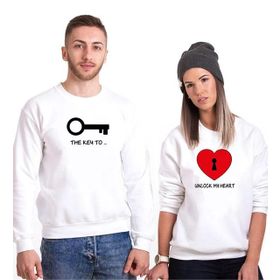 Tshirthane Key Unlock Sevgili Kombinleri Sweatshirt Kombini