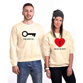 Tshirthane Key Unlock Sevgili Kombinleri Sweatshirt Kombini