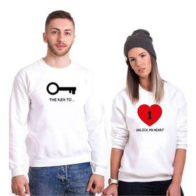 Tshirthane Key Unlock Sevgili Kombinleri Sweatshirt Kombini