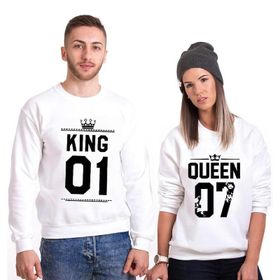 Tshirthane King 01 Queen Sevgili Kombinleri Sweatshirt Kombini