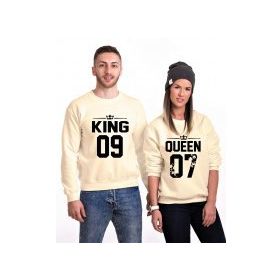 Tshirthane King 09 Queen 07 2'li Sevgili Sweatshirt