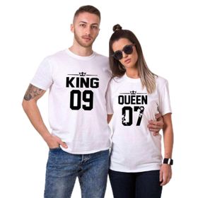 Tshirthane King 09 Queen 07 2'li Sevgili T-shirt