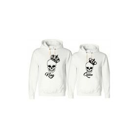 Tshirthane King Queen Kurukafa 2'li Sevgili Sweatshirt