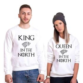 Tshirthane King Queen Stark 2'li Sevgili Sweatshirt