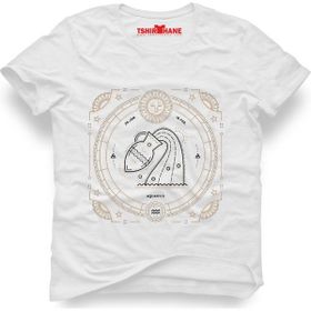 Tshirthane Kova Burcu Aquarius Beyaz Erkek T-shirt