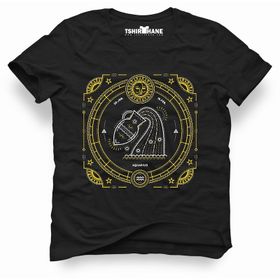Tshirthane Kova Burcu Aquarius Siyah Erkek Tshirt