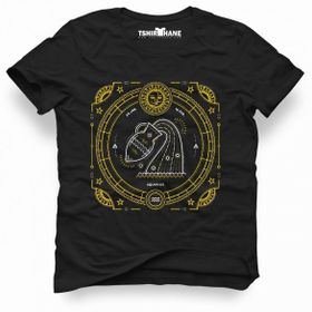 Tshirthane Kova Burcu Aquarius Siyah Erkek Tshirt