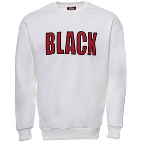 Tshirthane Krem Baskılı Bisiklet Yaka Erkek Sweatshirt