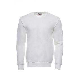 Tshirthane Krem Bisiklet Yaka Desensiz Erkek Sweatshirt