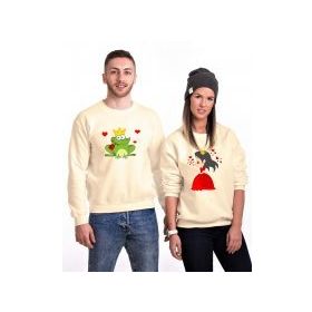 Tshirthane Kurbağa Prenses 2'li Sevgili Sweatshirt