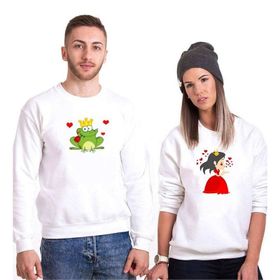 Tshirthane Kurbağa Prenses 2'li Sevgili Sweatshirt