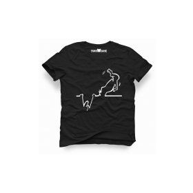 Tshirthane La Linea Trt Cizgi Adam Accident Siyah Erkek Tshirt