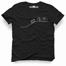 Tshirthane La Linea Trt Cizgi Adam Formula F1 Siyah Erkek T-shirt