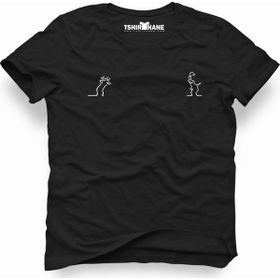 Tshirthane La Linea Trt Cizgi Adam Joke Siyah Erkek T-shirt