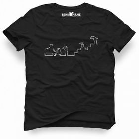 Tshirthane La Linea Trt Cizgi Adam Music Siyah Erkek T-shirt