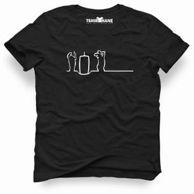 Tshirthane La Linea Trt Cizgi Adam Tnt Siyah Erkek Tshirt