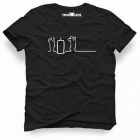 Tshirthane La Linea Trt Cizgi Adam Tnt Siyah Erkek Tshirt