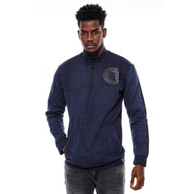 Tshirthane Lacivert Fermuarlı Baskılı Sweatshirt