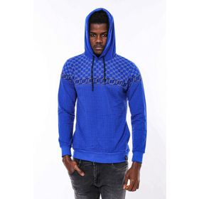Tshirthane Lacivert Kapşonlu Taşlı Baskılı Desenli Sweatshirt