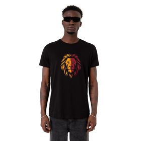 Tshirthane Leon Sarı Kırmızı Siyah Erkek T-shirt
