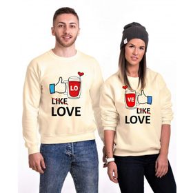 Tshirthane Like Love 2'li Sevgili Sweatshirt