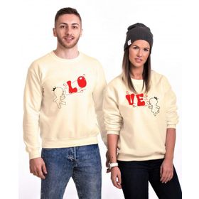Tshirthane Lo Ve Balon Sevgili Kombinleri Uzunkollu Sweatshirt