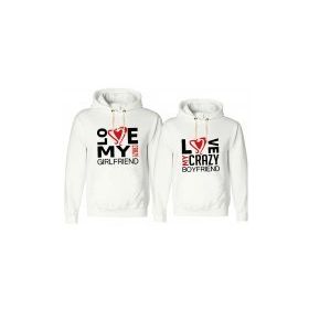 Tshirthane Lo Ve Crazy 2'li Sevgili Sweatshirt