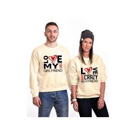 Tshirthane Lo Ve Crazy 2'li Sevgili Sweatshirt