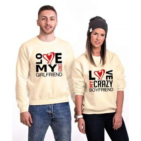 Tshirthane Lo Ve Crazy 2'li Sevgili Sweatshirt