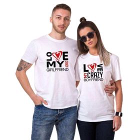 Tshirthane Lo Ve Crazy 2'li Sevgili T-shirt