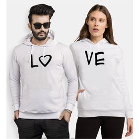 Tshirthane Lo Ve Kalp 2'li Sevgili Sweatshirt